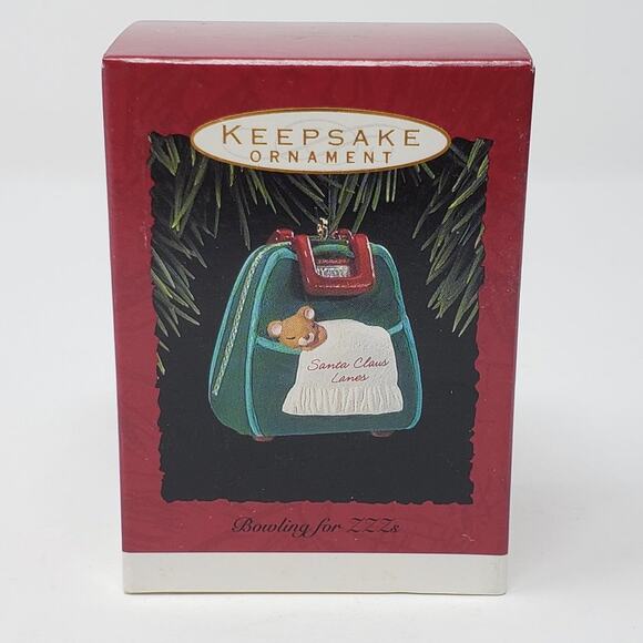 1993 Hallmark Bowling for ZZZs Handcrafted Keepsake Christmas Holiday Ornament - Picture 1 of 11